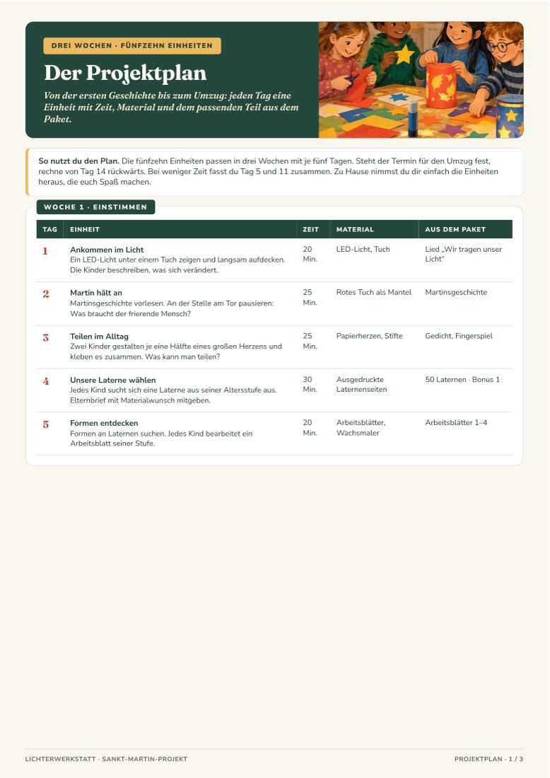 Projektplan · Woche 1